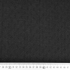 Jerseystoff Lochmuster Pointoille uni, schwarz