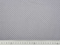 Baumwollstoff kleine Punkte beschichtet Petite Dots, wei� grau