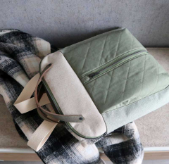 Dekostoff Jacquard Drizzle, natur gr�n