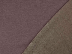 RESTST�CK 113 cm Sweatstoff Alpenfleece uni, dunkelbraun