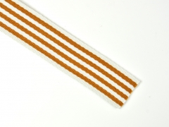 Gurtband Streifen 4 cm, ockergelb wei�