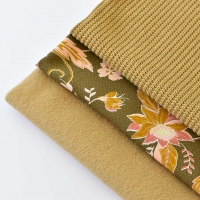 Strickstoff Baumwolle Halbpatent gerippt, beige