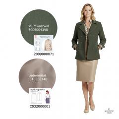 Baumwoll Twill Trenchcoat Stoff Stretch, moosgr�n