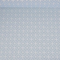 Dekostoff Rauten Glitzer Jacquard Double Face, silber hellblau