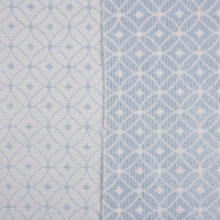 Dekostoff Rauten Glitzer Jacquard Double Face, silber hellblau