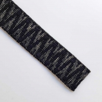 Gurtband Ethno Zickzack Streifen 38mm, khakigr�n schwarz