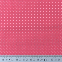 Baumwollstoff kleine Punkte beschichtet Petite Dots, wei� koralle