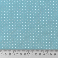 Baumwollstoff kleine Punkte beschichtet Petite Dots, wei� mint