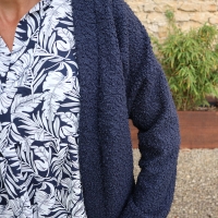 Boucle Stoff Schafsl�ckchen, dunkelblau