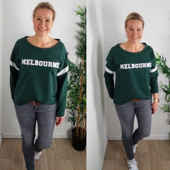 Sweatstoff French Terry uni, dunkelgr�n