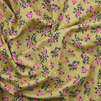 Jerseystoff Bl�mchen, rosa gr�ngelb