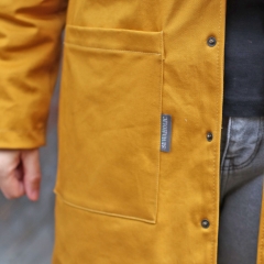RESTST�CK 50 cm Baumwoll Twill Trenchcoat Stoff Stretch, ockergelb