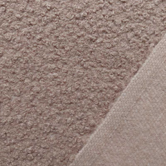 RESTST�CK 50 cm Boucle Stoff Schafsl�ckchen elastisch, hellbraun