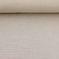 Musselin Stoff Double Gauze uni, beige