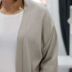 RESTST�CK 155 cm Strickstoff uni, taupe