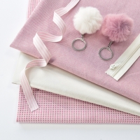 Dekostoff Karomuster kariert, altrosa rosa cremewei�