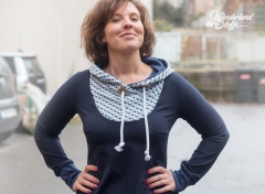 Sweat Stoff French Terry uni, dunkelblau