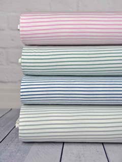 Jersey Stoff Streifen, altrosa cremewei�