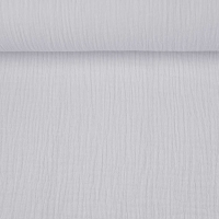 Musselin Stoff Double Gauze uni, wei�