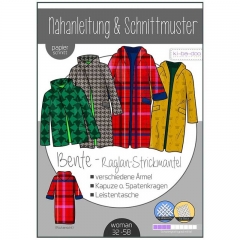 Schnittmuster Strickmantel BENTE Raglan�rmel Damen ki-ba-doo