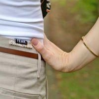 Leinenstoff gewaschen uni, beige