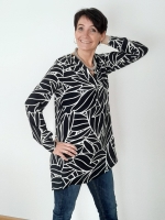 Papierschnittmuster Bluse Damen V-Ausschnitt CLEO Fadenk�fer