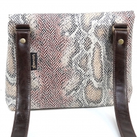 Lederimitat Vintage Look mit Geweber�cken, dunkelbraun