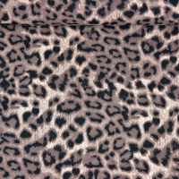 RESTST�CK 48 cm Hosenstretch Stoff Bengalin Leopardenmuster, braun schwarz