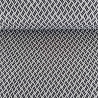 Jerseystoff Jacquard Strickjersey grafisches Muster, creme grau schwarz