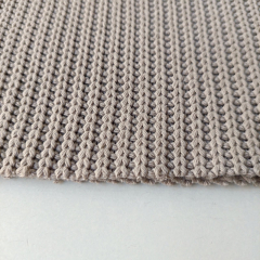 Strickstoff Baumwolle Halbpatent gerippt, helltaupe