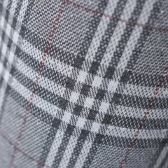Jacquard Stoff Glencheck Webware Karomuster Glitzer, grau wei�