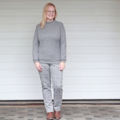 Jacquard Stoff Glencheck Webware Karomuster Glitzer, grau wei�
