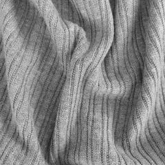 Strickstoff Rippen l�ngs Meterware, grau meliert