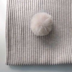 B�ndchenstoff gerippt Hipster-Beanie Stoff, beige