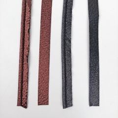 Paspelband uni, Nougat braun metallic