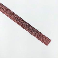 Schr�gband vorgefalzt uni, nougat braun metallic