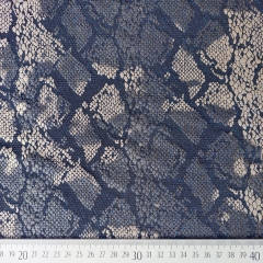 RESTST�CK 123 cm Jerseystoff Schlangenmuster Animal Print Glitzerpunkte, blau taupe grau