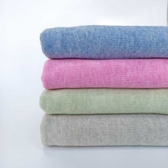 Strickstoff Feinstrick Stoff weich, khaki natur meliert