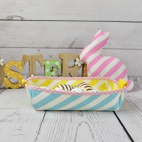 Dekostoff diagonale Streifen, apricot wei�