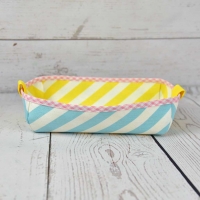 Dekostoff diagonale Streifen, apricot wei�