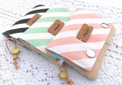 Dekostoff diagonale Streifen, apricot wei�