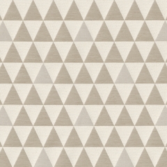 Dekostoff Dreiecke Triangles Jacquard Doubleface, cremewei� beige