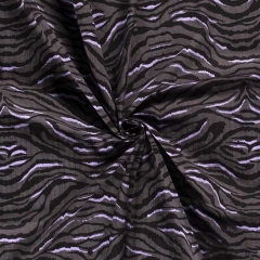 RESTST�CK 78 cm Baumwollstoff Viskose Stoff Zebramuster Streifen Webware , schwarz grau