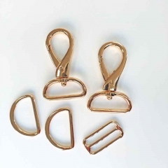 Feststellschnalle f�r Gurtband Schieber Metall 3 cm hochwertig hochgl�nzend, gold