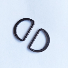 2 D-Ringe Metall 30 mm hochwertig hochgl�nzend, gunmetal