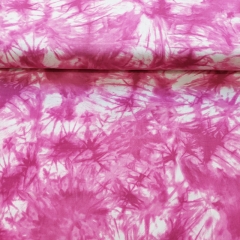Baumwollstoff mit Stretch Batik Look, pink wei�