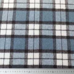 Wollstoff Karomuster Holzf�ller Style Webware, blau dunkelgrau