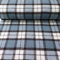 Wollstoff Karomuster Holzf�ller Style Webware, blau dunkelgrau