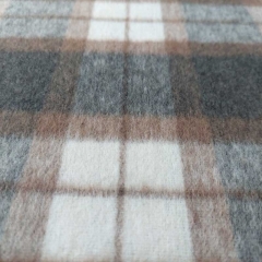 Wollstoff Karomuster Holzf�ller Style Webware, braun dunkelgrau