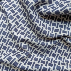 Wildlederimitat Quadrate Rechtecke grafisch Fake Suede, blaugrau cremewei�